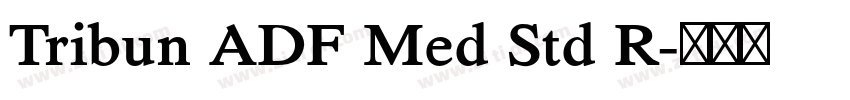 Tribun ADF Med Std R字体转换 Tribun ADF Med Std R字体转换